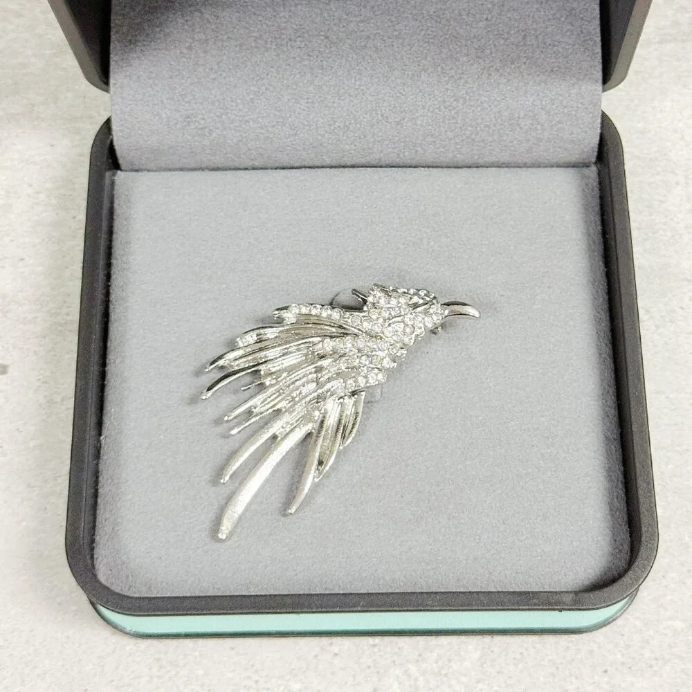 Silver brooch, eagle brooch, bird brooch, fashion brooch, animal brooch pin - Picture 4 of 7